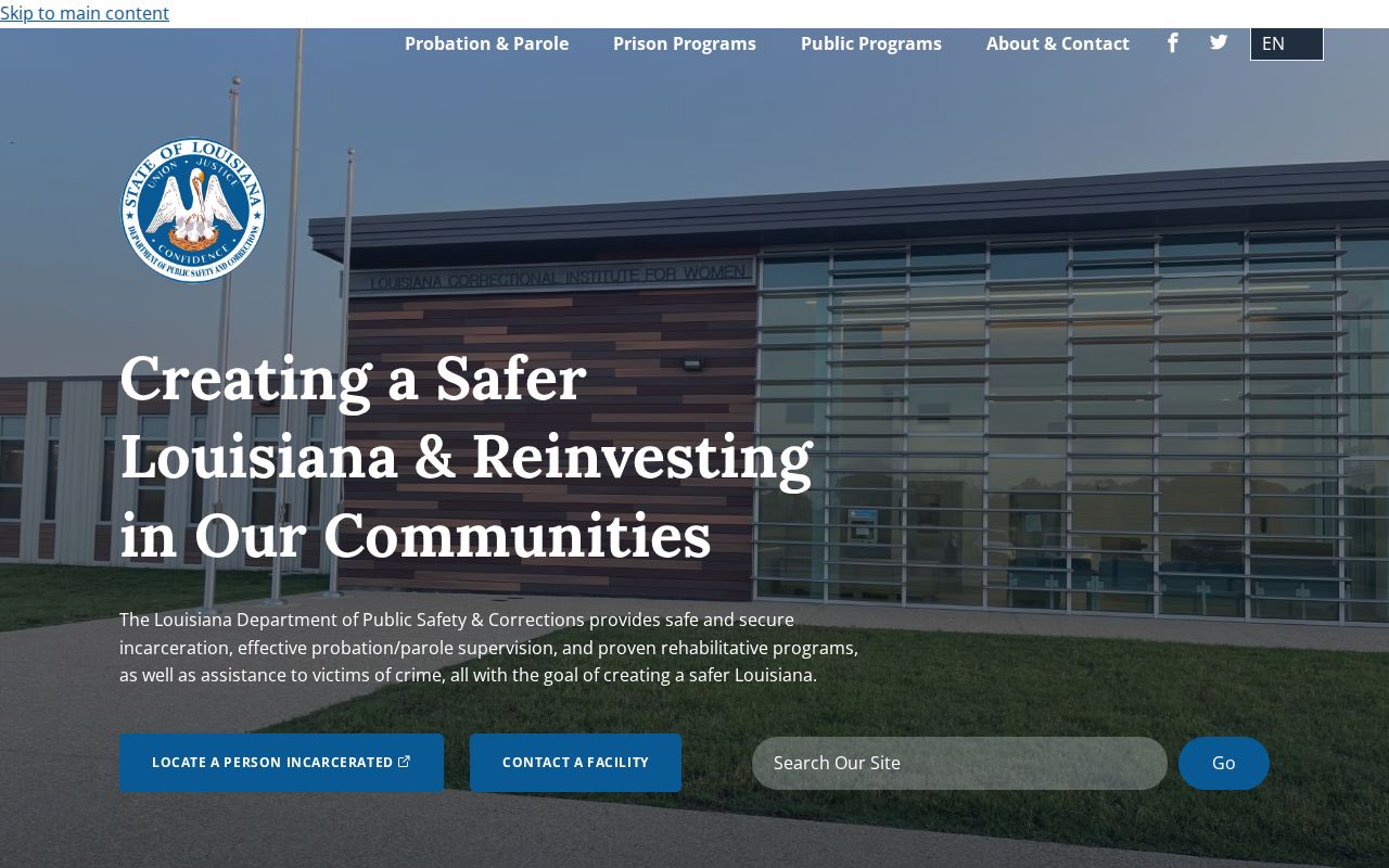 Louisiana Department of Public Safety and Corrections official website