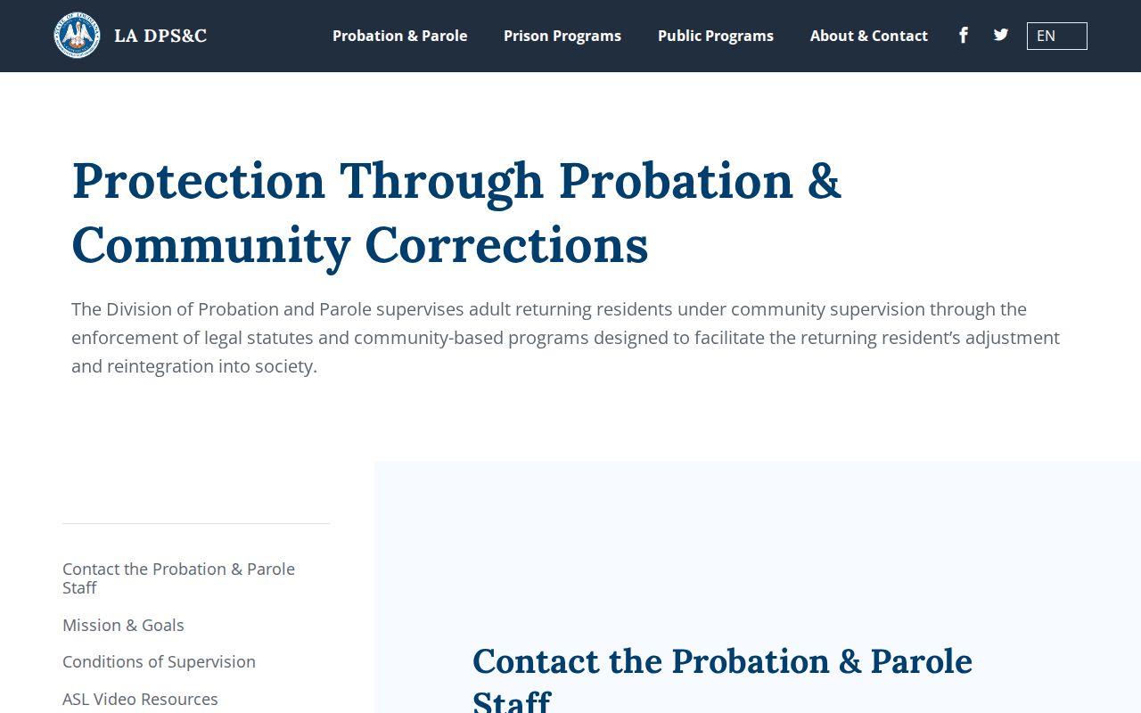 Kilbourne criminal records and Louisiana probation and community corrections