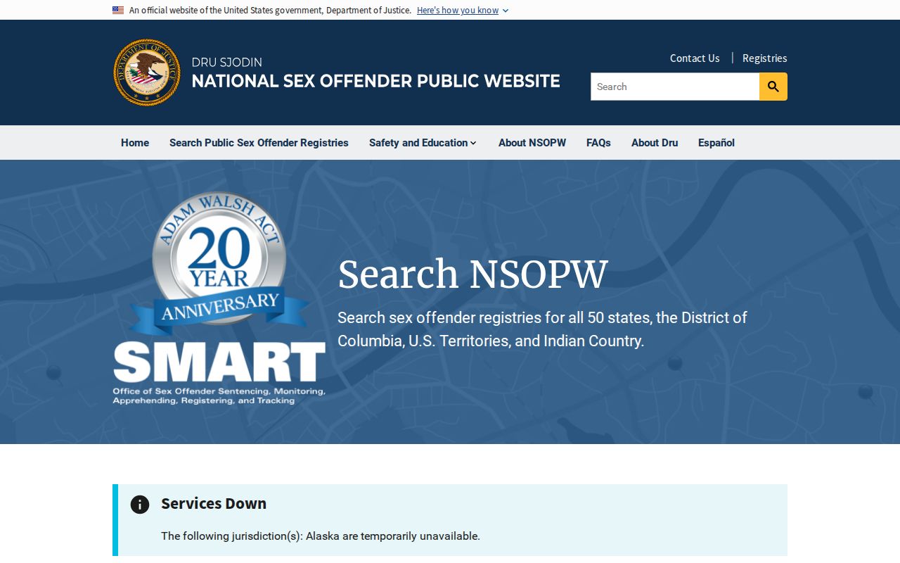 National registry search for West Carroll Parish sex offender checks
